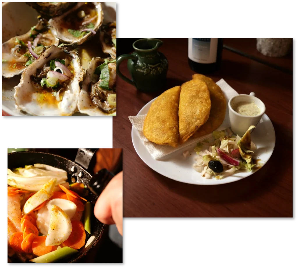 Empenadas, huîtres, produits frais, restaurant bar la muchacha paris nation