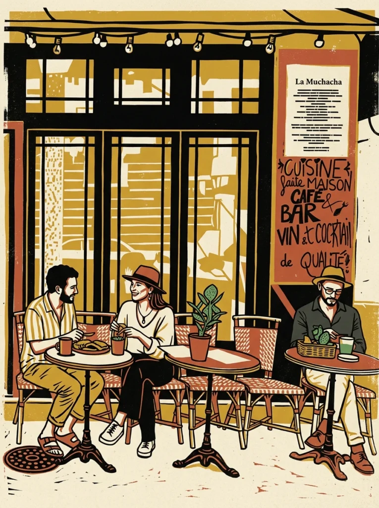 photo hero mobile la muchacha restaurant paris nation 11e 12e arrondissement - Illustration